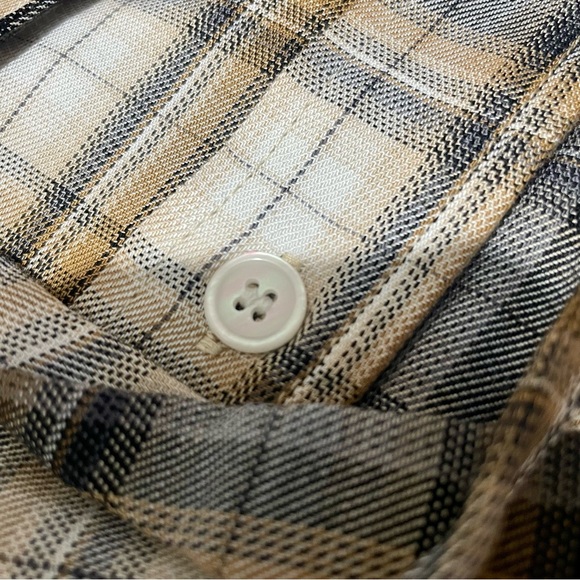Acne Plaid Shirt in Black and Cream - Picture 5 of 8